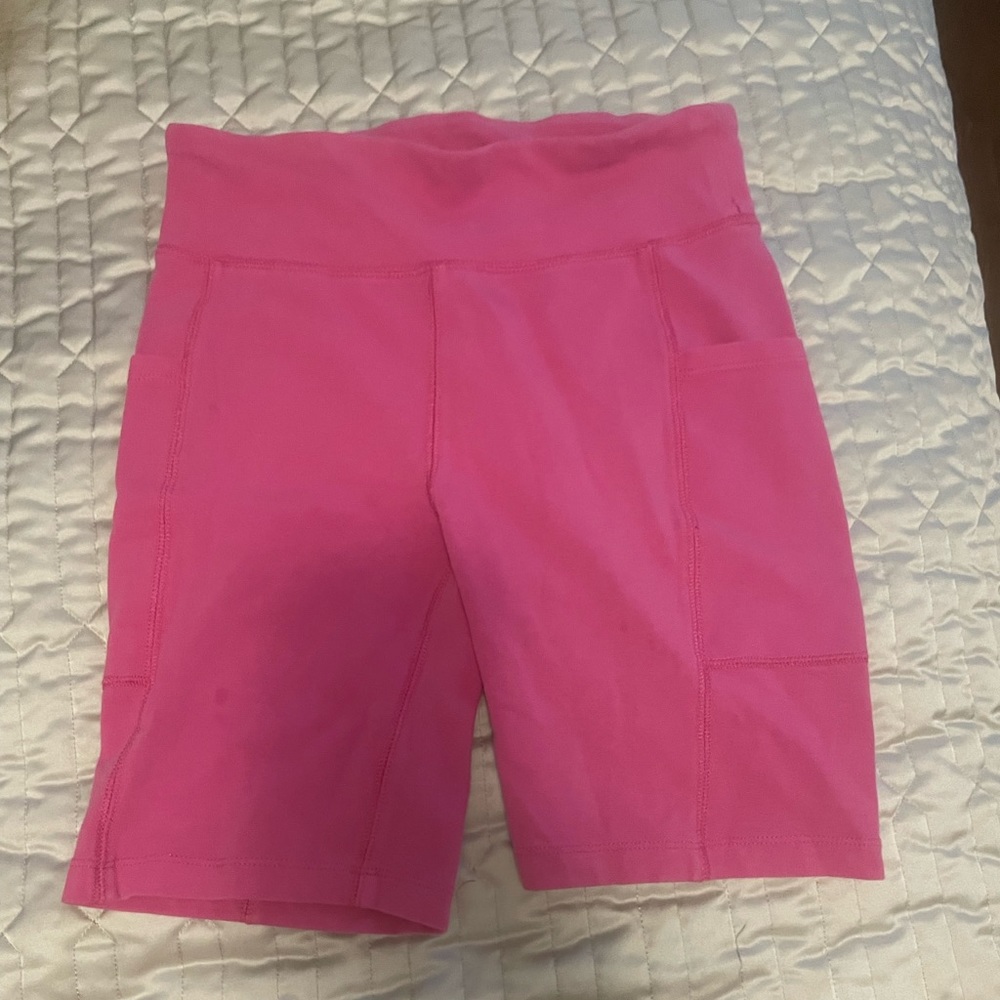 JCrew HOT pink biker shorts!